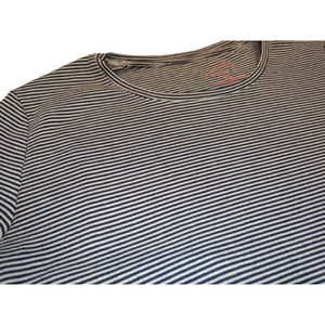 Women's Jersey Standard-Fit Short-Sleeve Boat-Neck Horizontal Stripe-Size XL